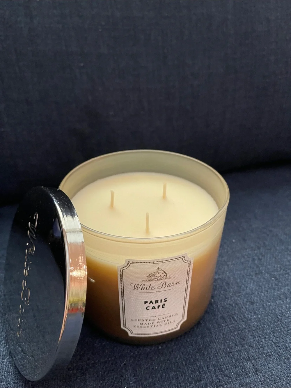 Bath & Body Works White Barn Paris Café Candle - Amber Brown